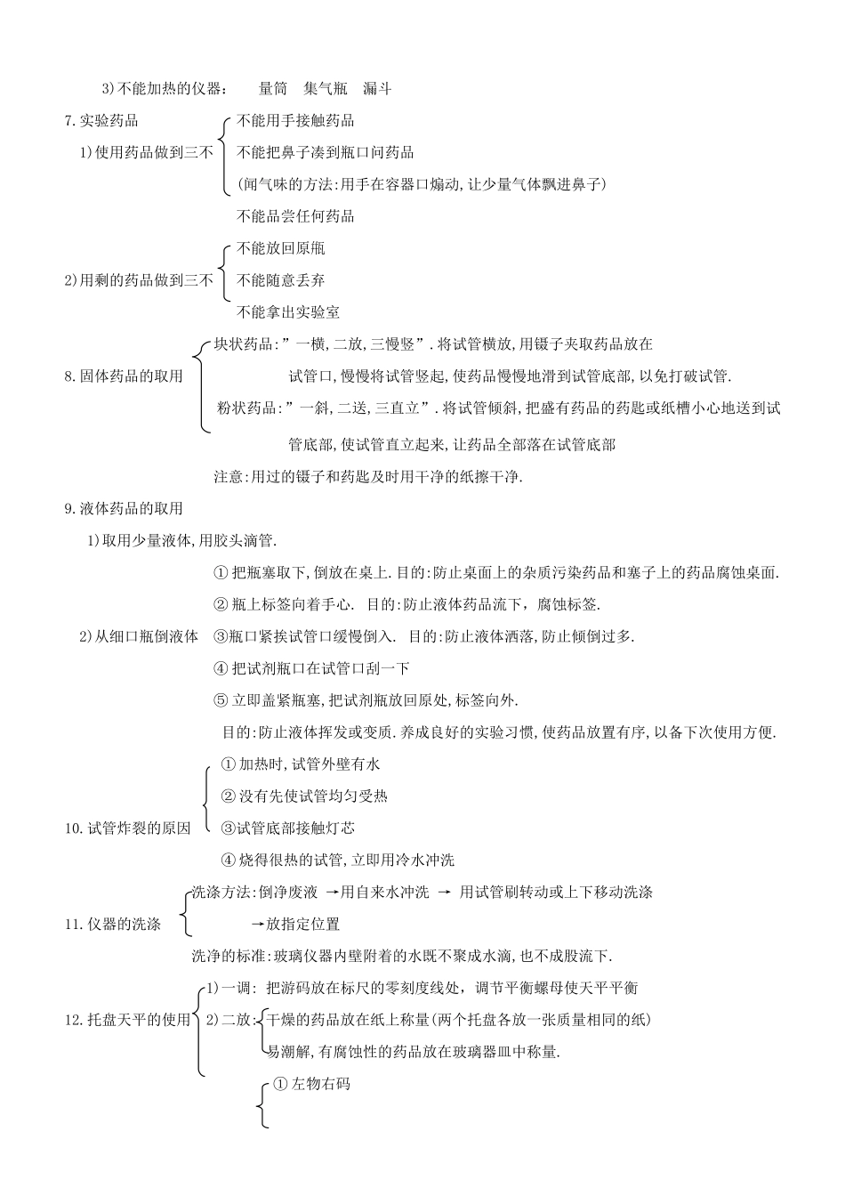 九年级化学上册 一二章复习提纲 粤教版试卷_第2页