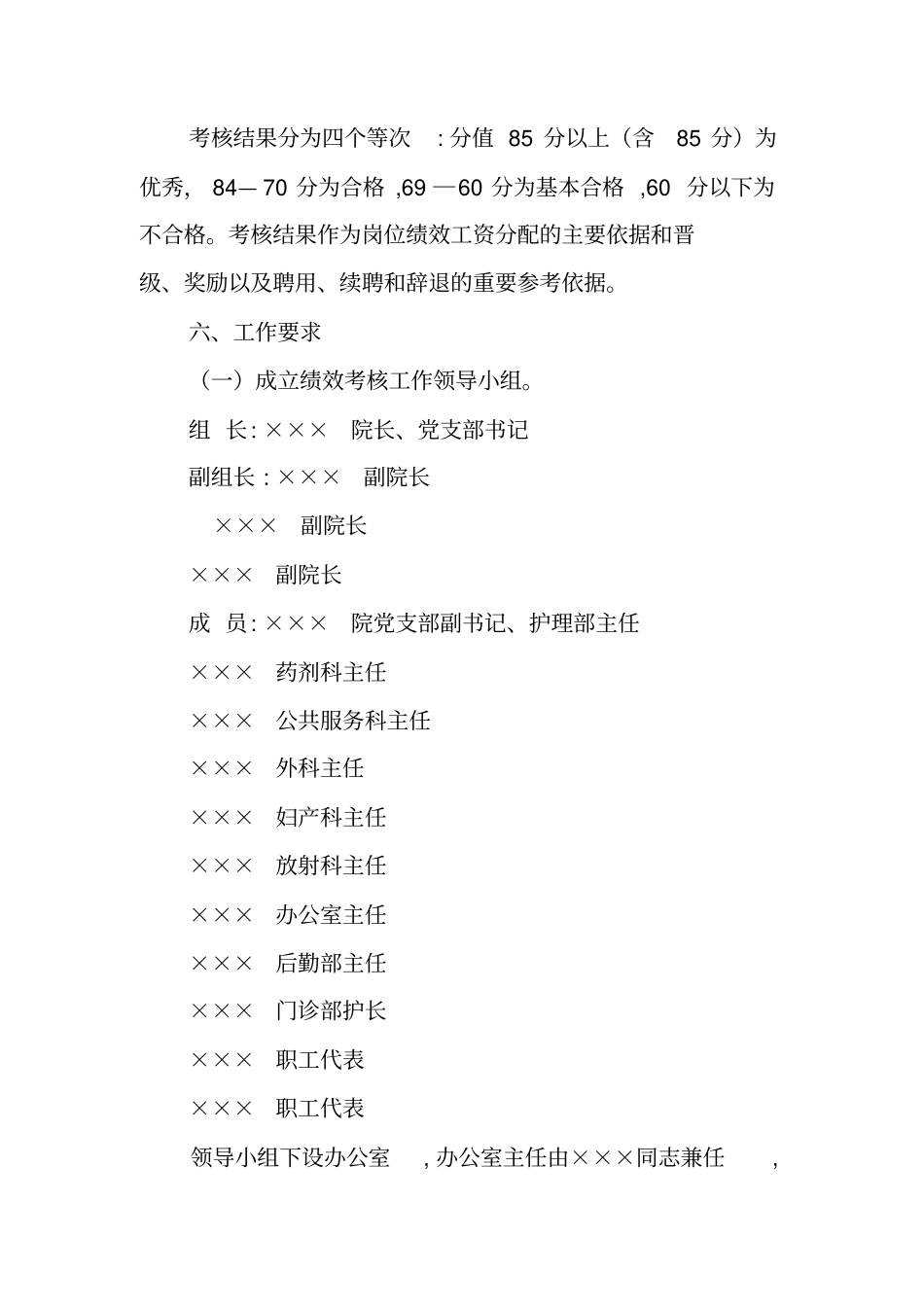 乡镇卫生院工作人员绩效考核方案_第3页