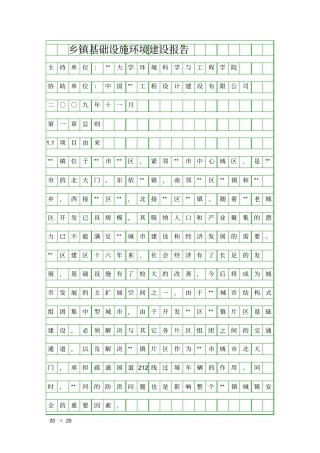 乡镇基础设施环境建设报告精品工作报告