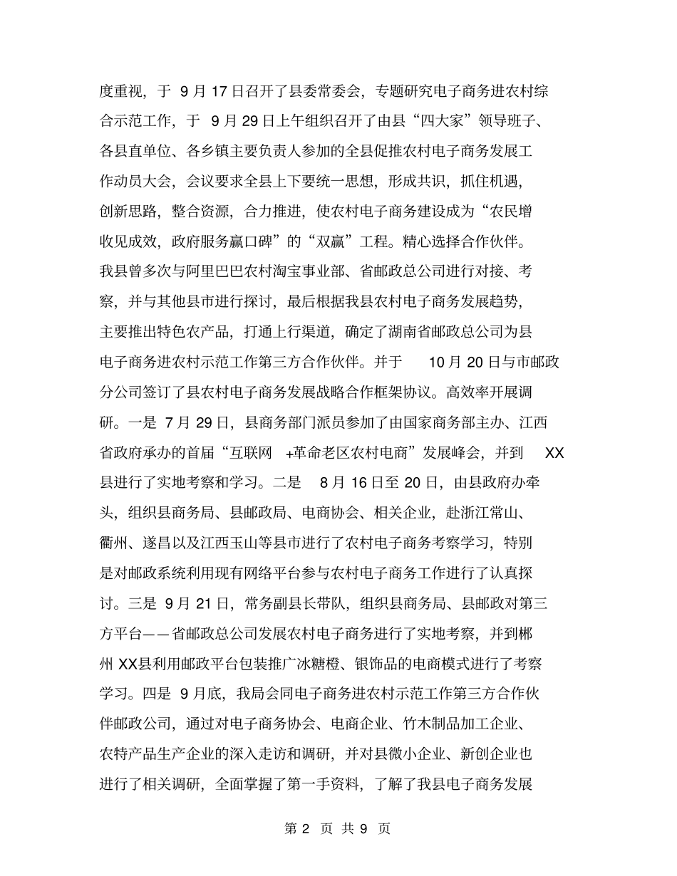 乡镇年电子商务进农村工作总结【可编辑版】_第2页