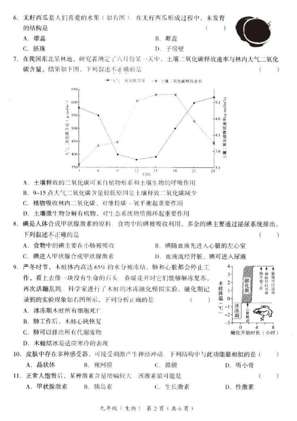 北京市海淀区中考二模生物试题(pdf) 试题_第2页