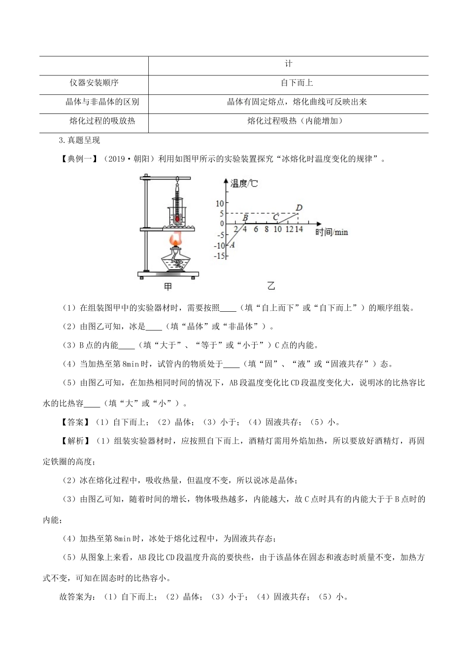 中考物理试卷分类命题备考方略 专题04 热学实验探究题试卷_第3页