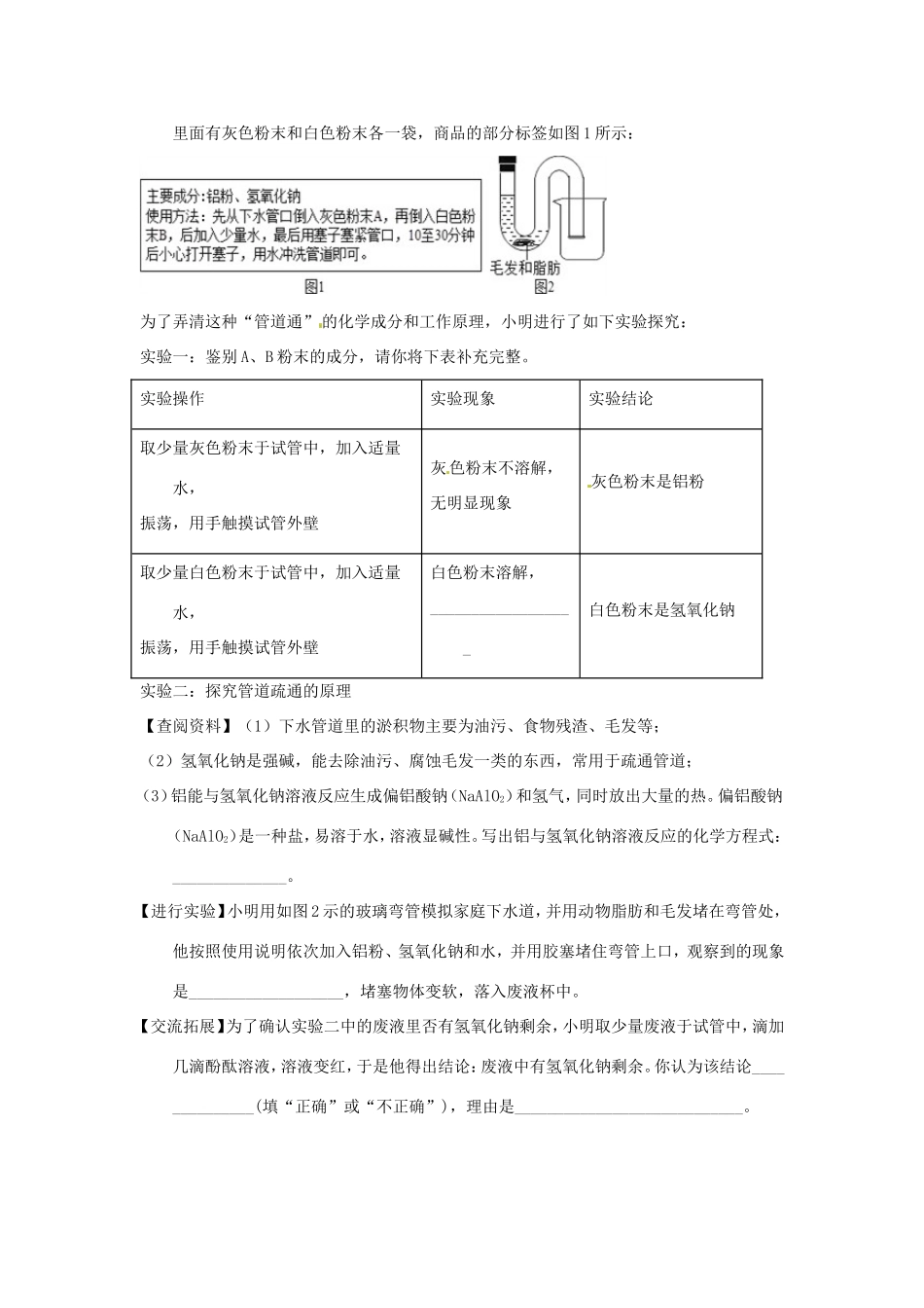 决胜中考化学压轴题揭秘 专题09 物质的性质的探究(预测题，无答案) 试题_第3页