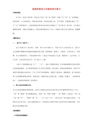 九年级初语文复习 语文版试卷