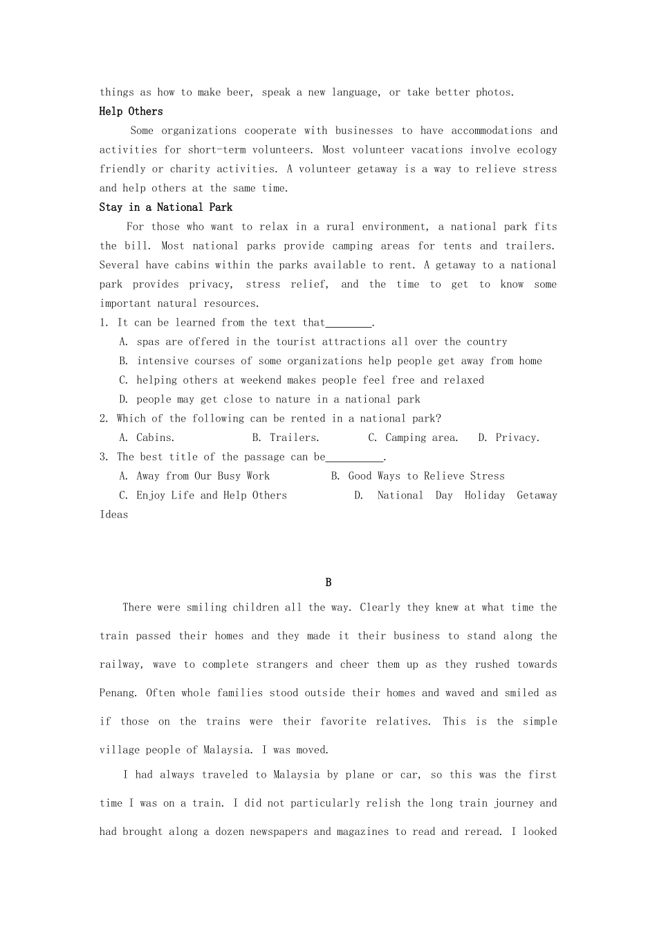四川省成都外国语学校高一英语上学期第一次月考试卷_第2页
