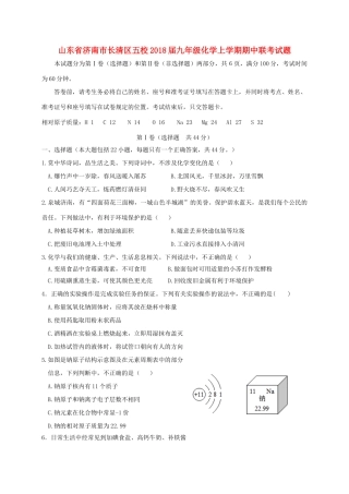 九年级化学上学期期中联考试卷