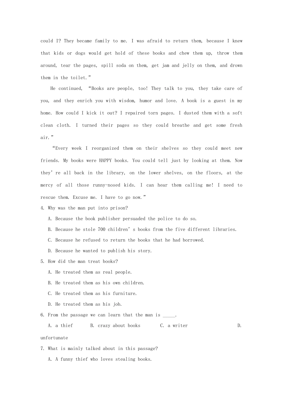 四川省成都市高新区 高二英语上学期12月月考试卷_第3页