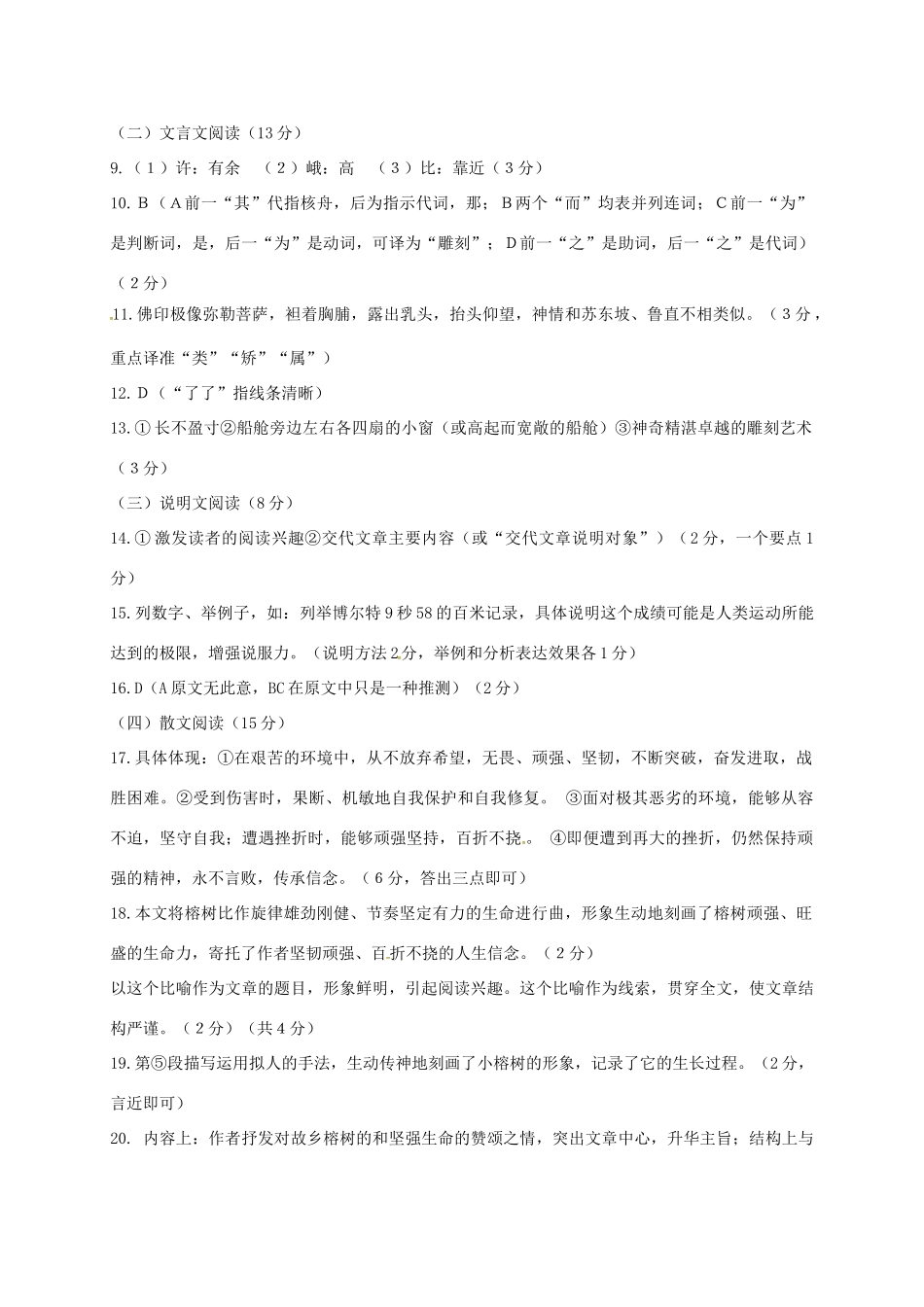 山东省临沂市费县八年级语文下学期期中试卷答案 新人教版 山东省临沂市费县八年级语文下学期期中试卷(pdf) 新人教版 山东省临沂市费县八年级语文下学期期中试卷(pdf) 新人教版_第2页