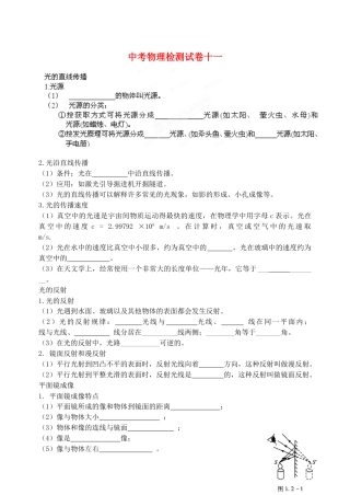 中考物理检测试卷十一 新人教版试卷
