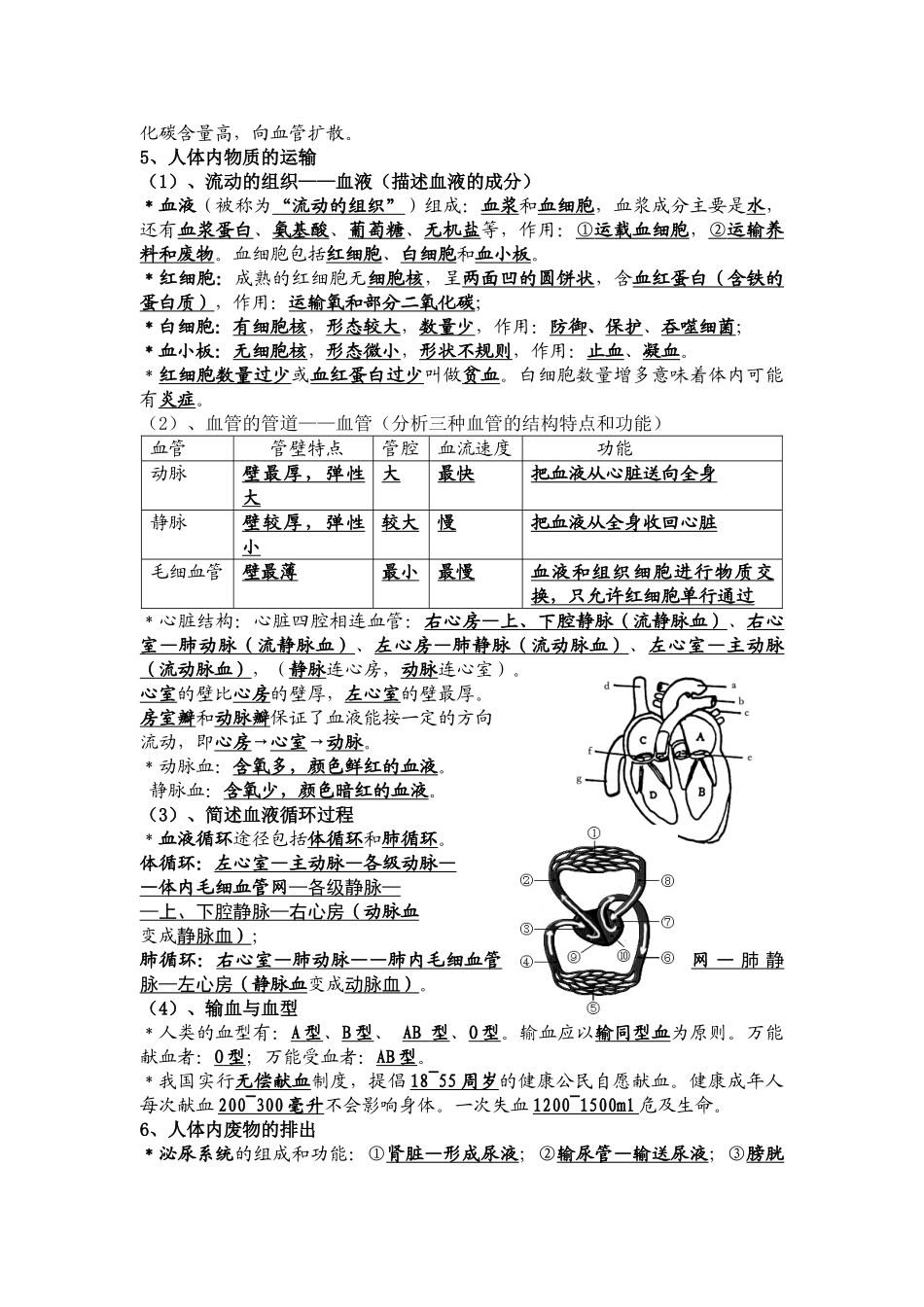 及生物中考提纲复习和专题复习资料(详细版)北师大版试卷_第3页