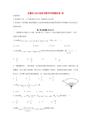 安徽省高考数学冲刺模拟卷 理试卷