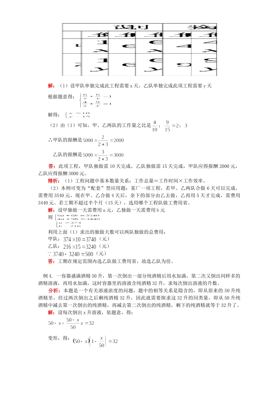 初三数学常见类型的应用题知识精讲一 浙江版 试题_第2页