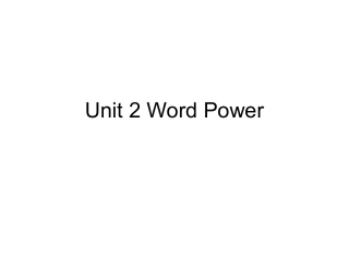Unit2WordPower