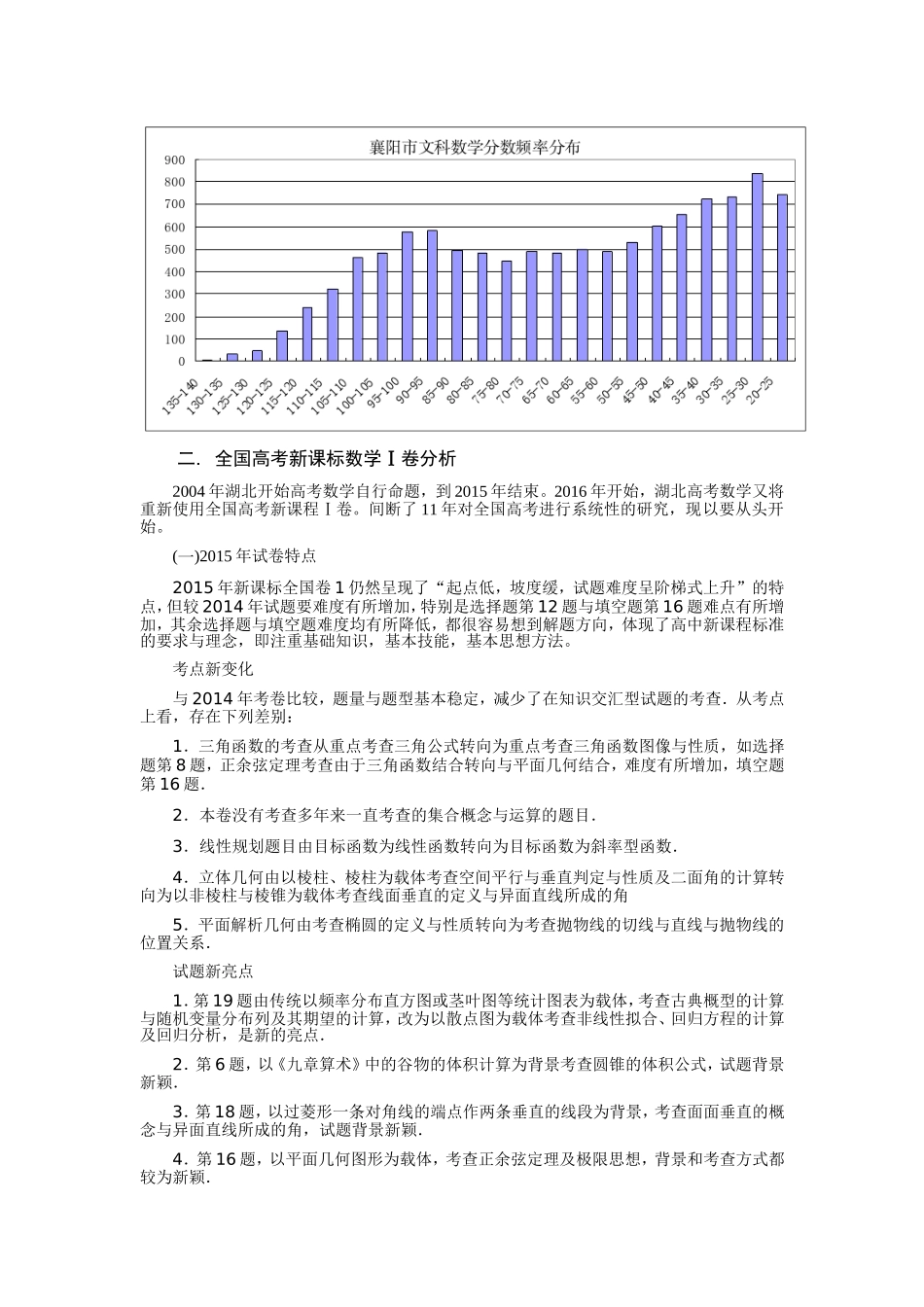 2015年高考数学试题分析及2016年高考复习建议_第2页