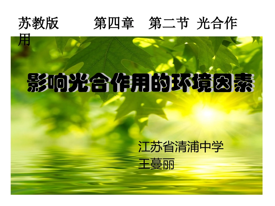 影响光合作用的环境因素_第2页