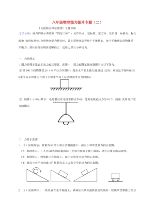 四川省南江县 八年级物理下学期能力提升专项训练(二)(新版)新人教版试卷