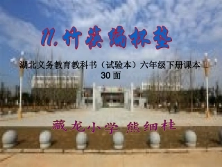 湖北义务教育教科书(试验本)劳动与技术竹筷编竹垫