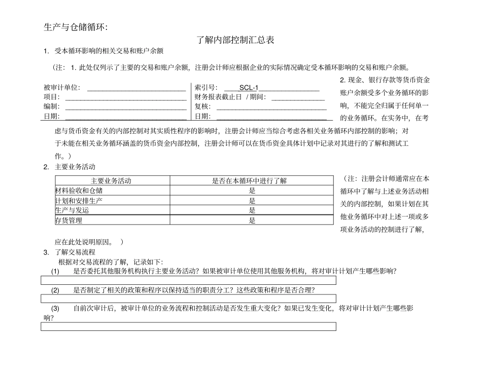 了解内部控制生产与仓储循环_第2页