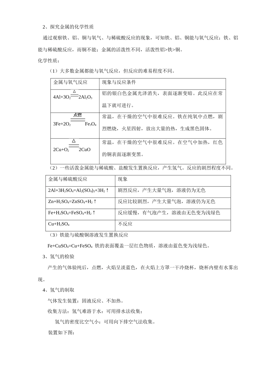 初三化学金属与金属矿物 上海科技版 试题_第2页