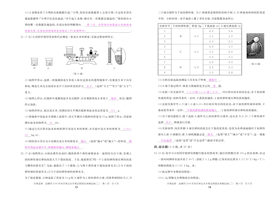 中考物理全真模拟试卷(二)(pdf)试卷_第3页