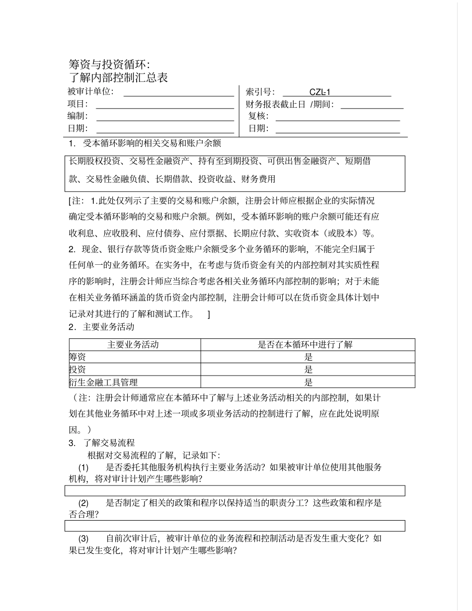 了解内部控制筹资与投资循环_第2页