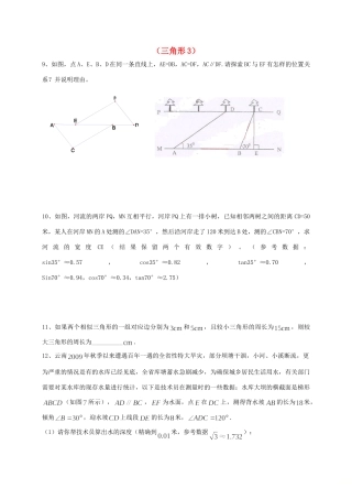 山东省龙口市兰高镇中考数学一轮复习 习题分类汇编十一(三角形3) 鲁教版试卷