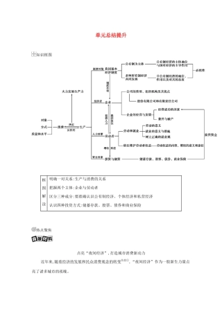 （课标版）高考政治一轮复习 第二单元 生产劳动与经营 单元总结提升讲义提能作业（含解析）-人教版高三全册政治试题