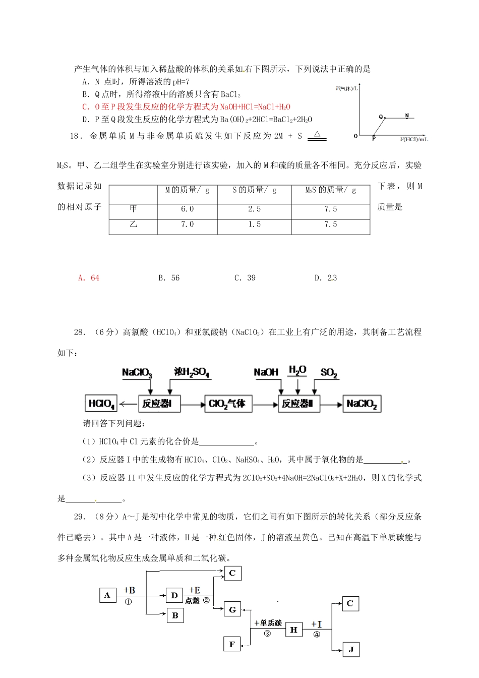 四川省德阳市中考化学真题试卷(含答案)试卷_第2页