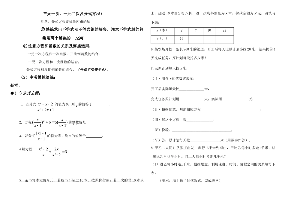 初中代数考点总结 试题_第2页