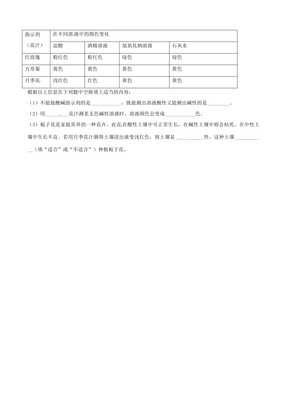 九年级化学 第一周家庭作业 新人教版试卷_第3页