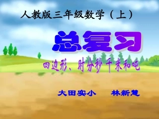 总复习3四边形、时分秒千米和吨