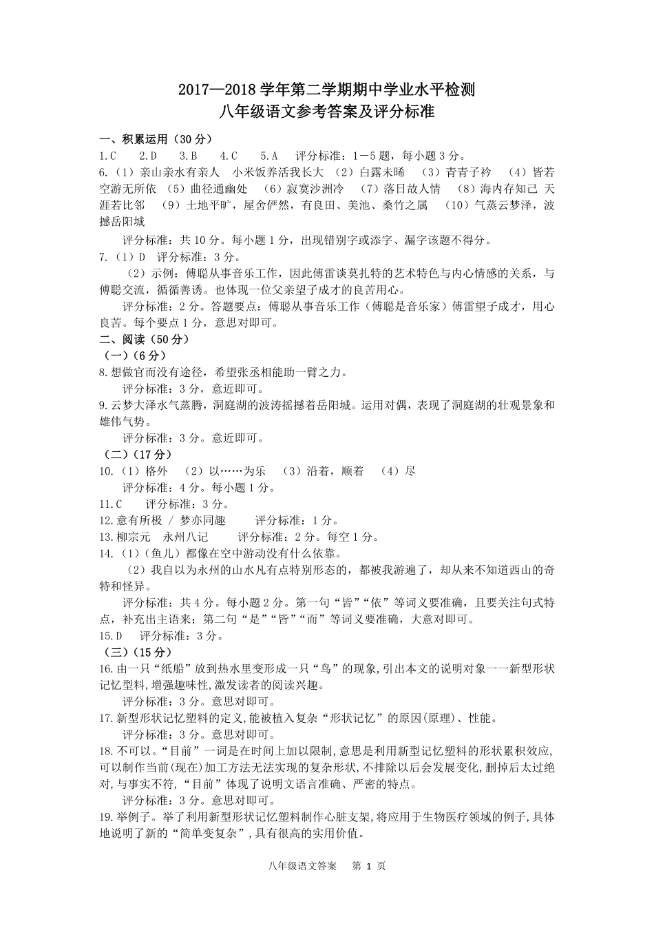 山东省无棣县八年级语文下学期期中试卷(pdf) 新人教版 山东省无棣县八年级语文下学期期中试卷(pdf) 新人教版 山东省无棣县八年级语文下学期期中试卷(pdf) 新人教版_第1页