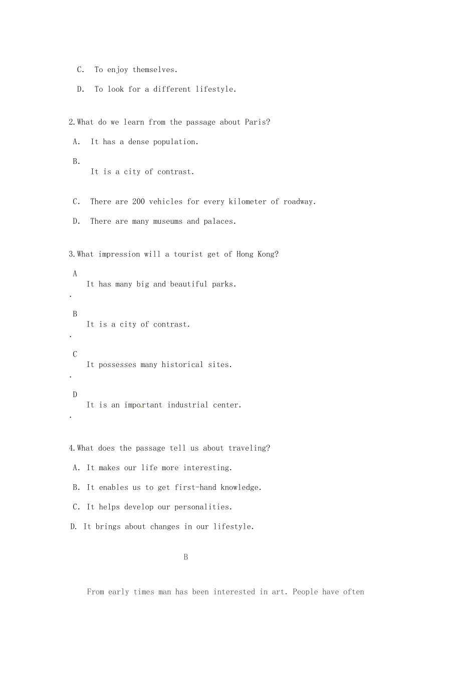 山西省晋中市 高二英语上学期周练试卷(2)试卷_第2页