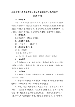 冶家宪法方案