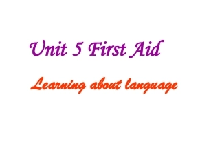 必修5五单元firstaid课件