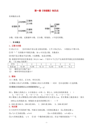 有理数全章总结