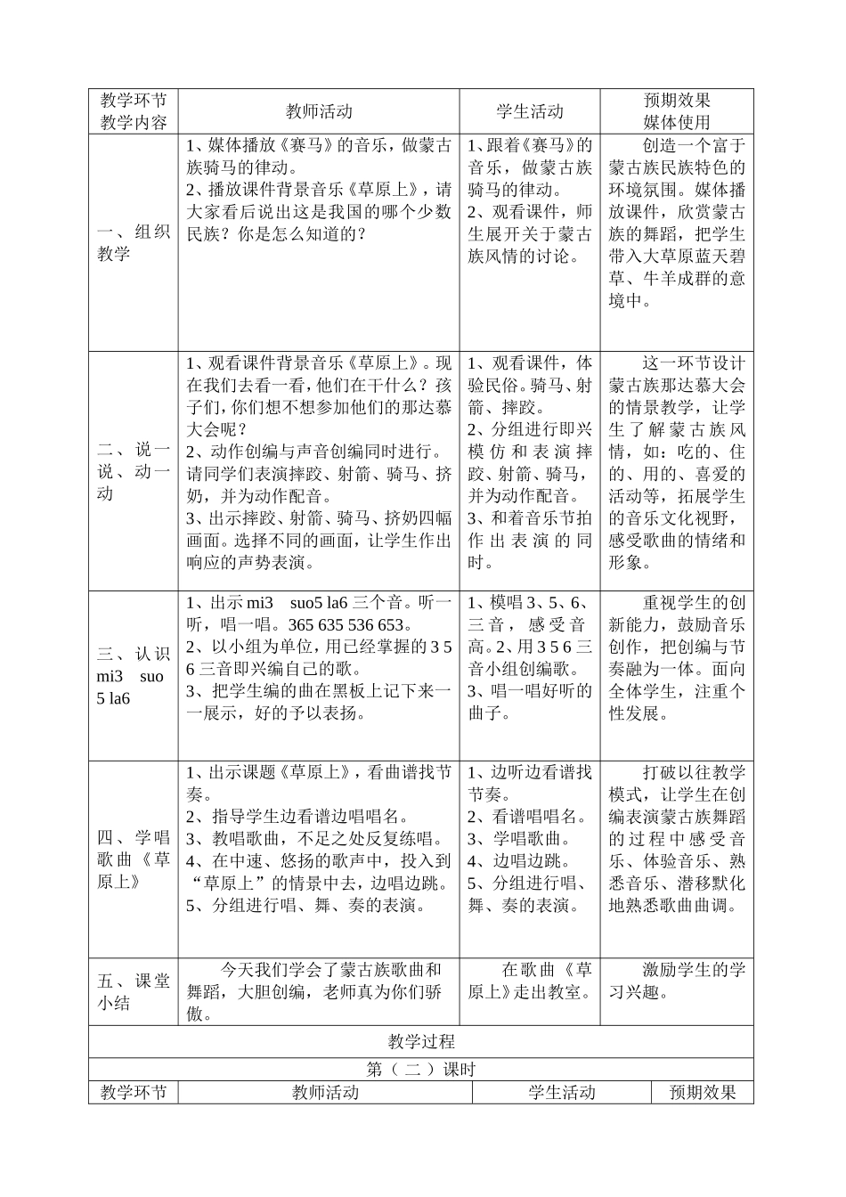 三年级音乐教案第二课-草原_第3页