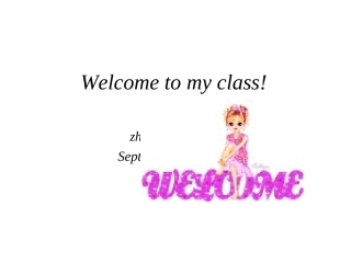 welcometomyclass