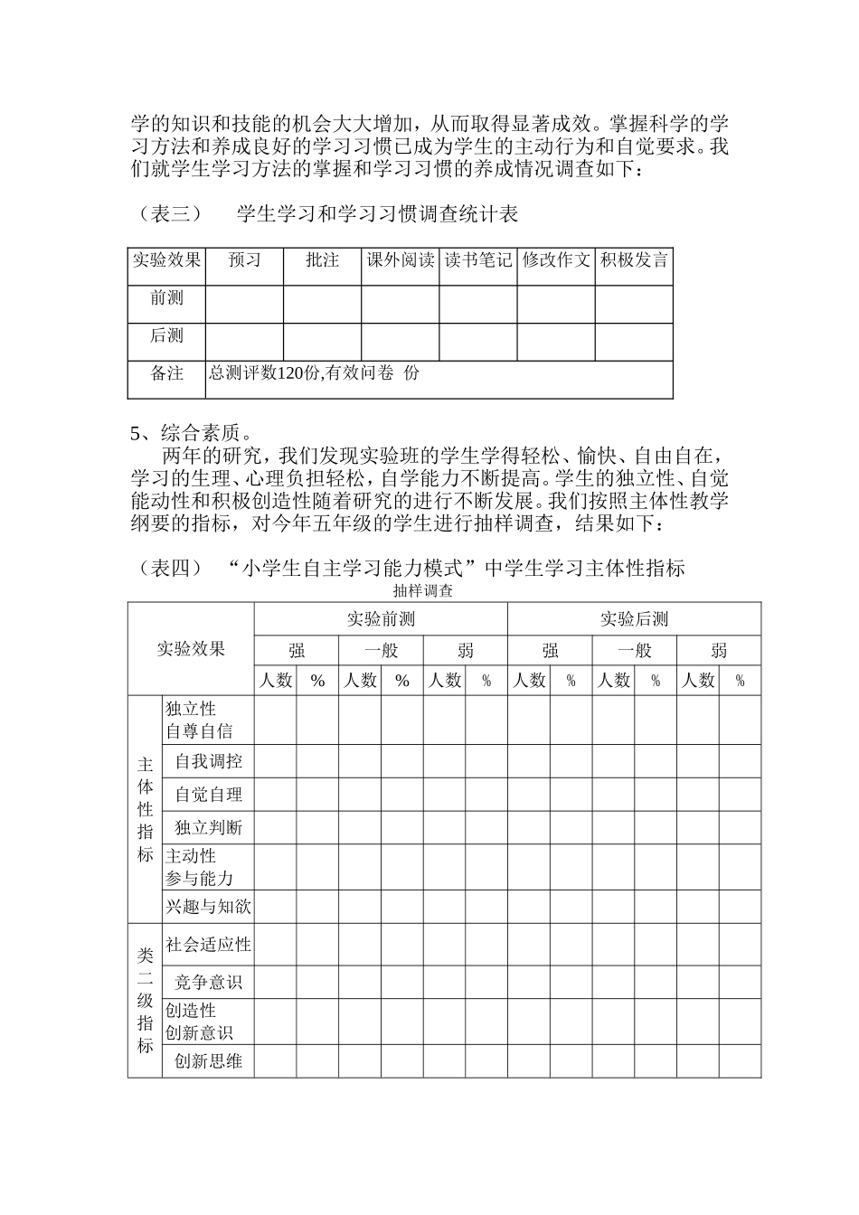 “学生自主学习能力模式”研究测查报告_第3页