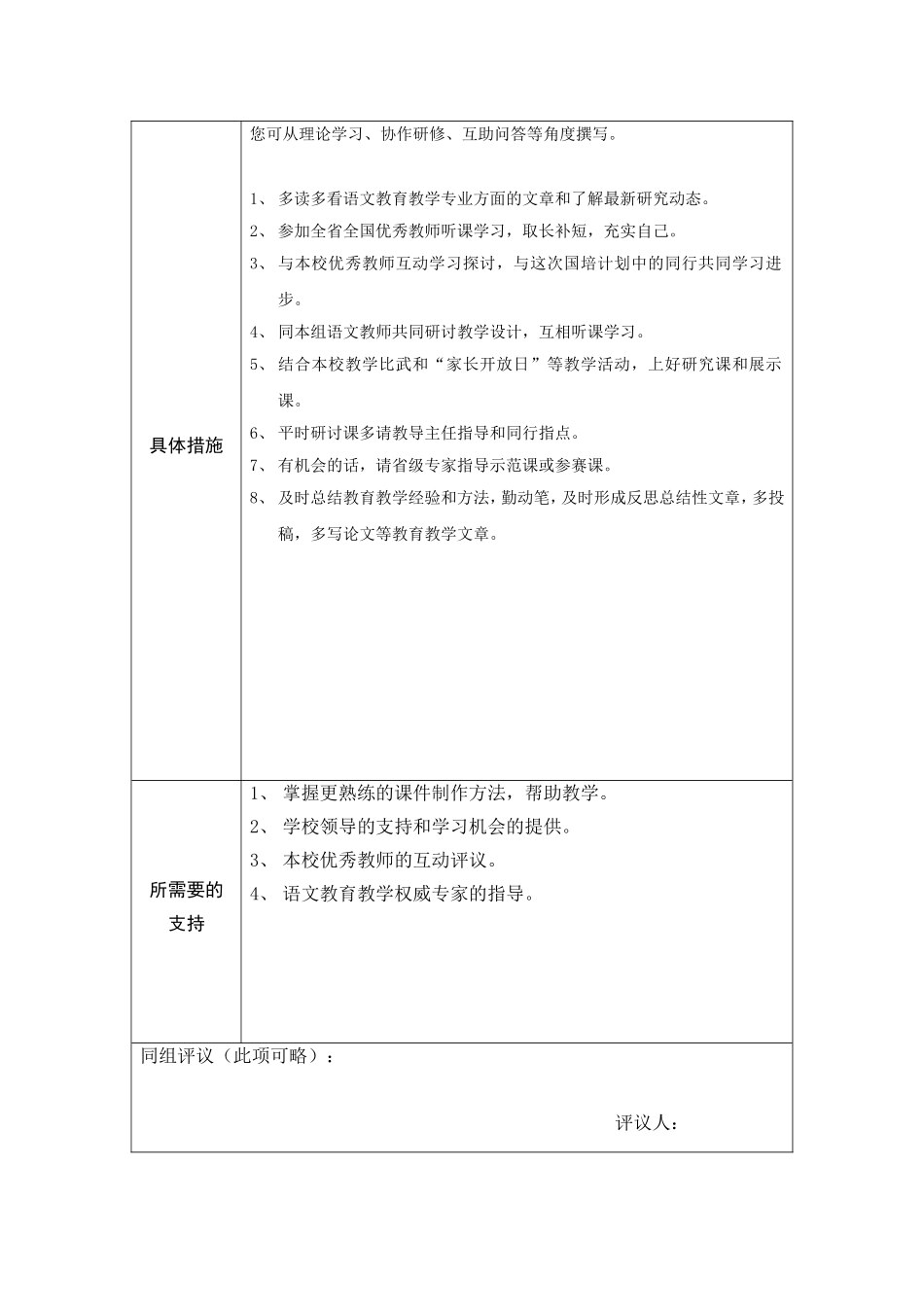 水一小罗雅丽教师个人本项目研修计划单_第2页