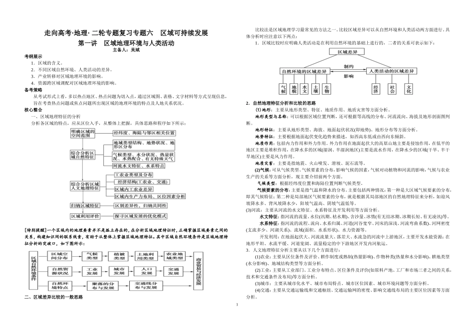 区域地理环境与人类活动_第1页