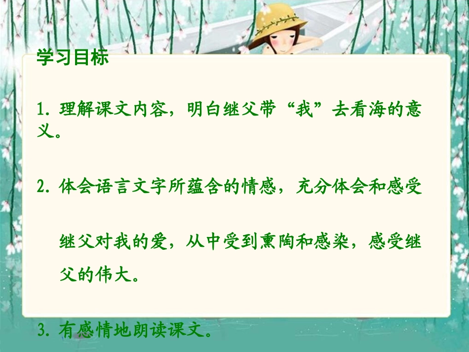 (北师大版)六年级语文下册课件我看见了大海1_第2页