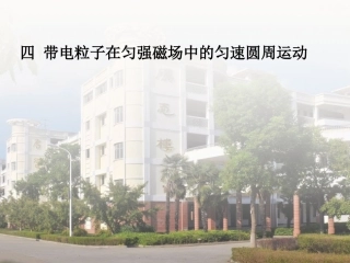 四带电粒子在匀强