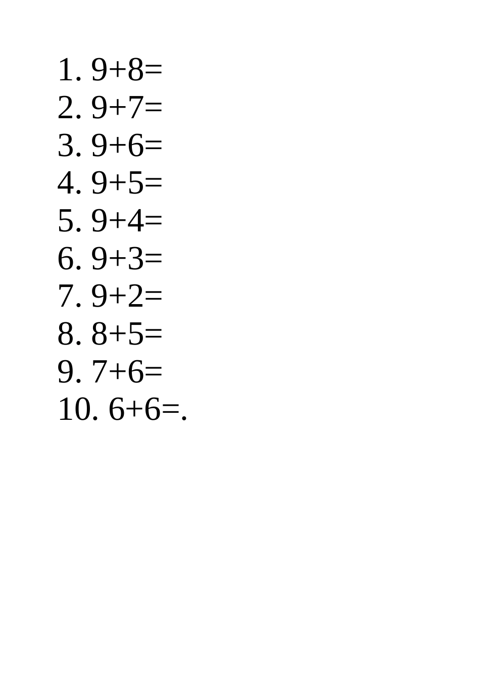 小学数学人教2011课标版一年级9加几课后作业_第1页