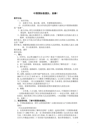 中国国际救援队真棒