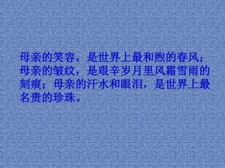 《我的母亲》课件1