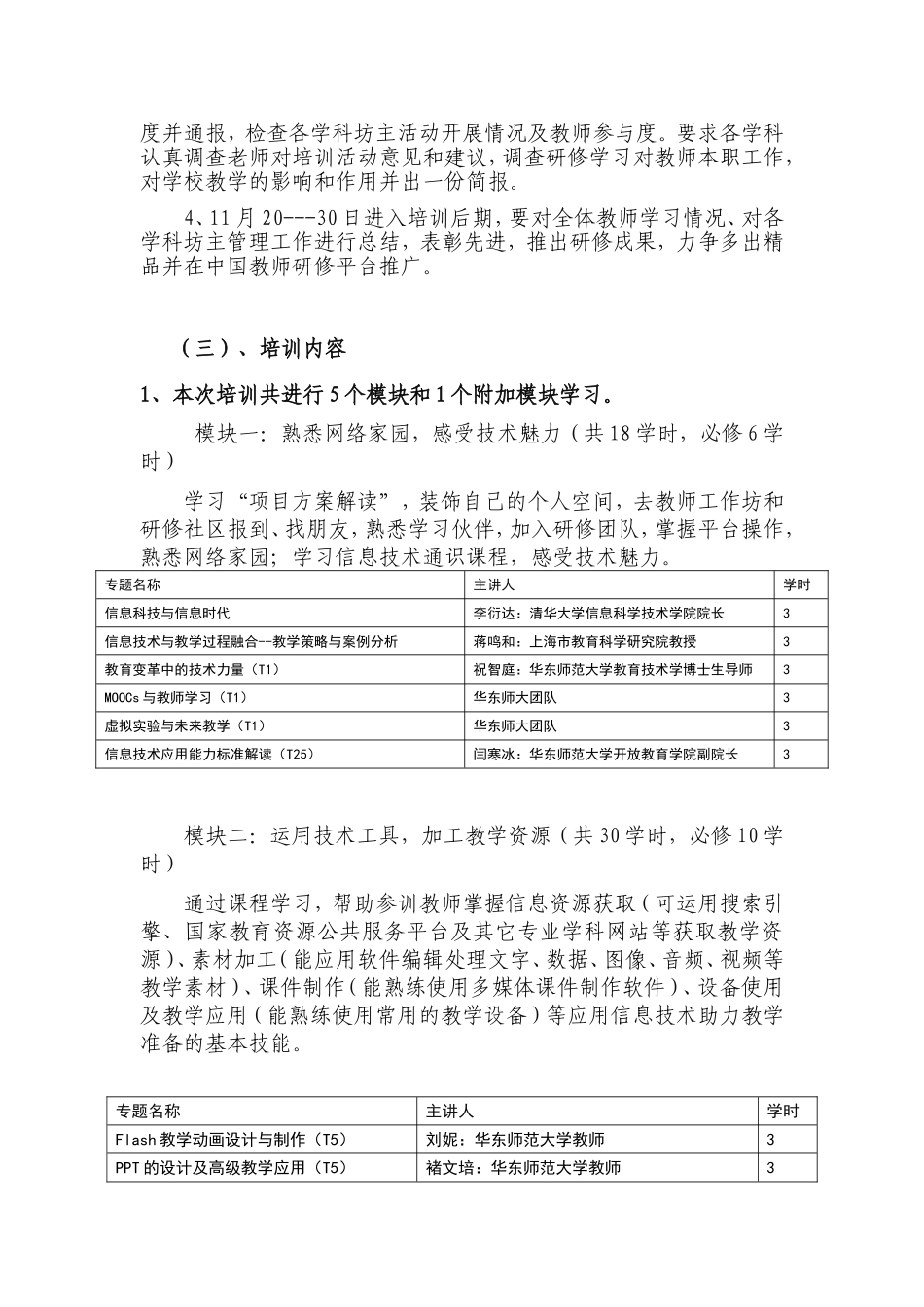 2015年襄阳一中教师远程培训计划_第3页