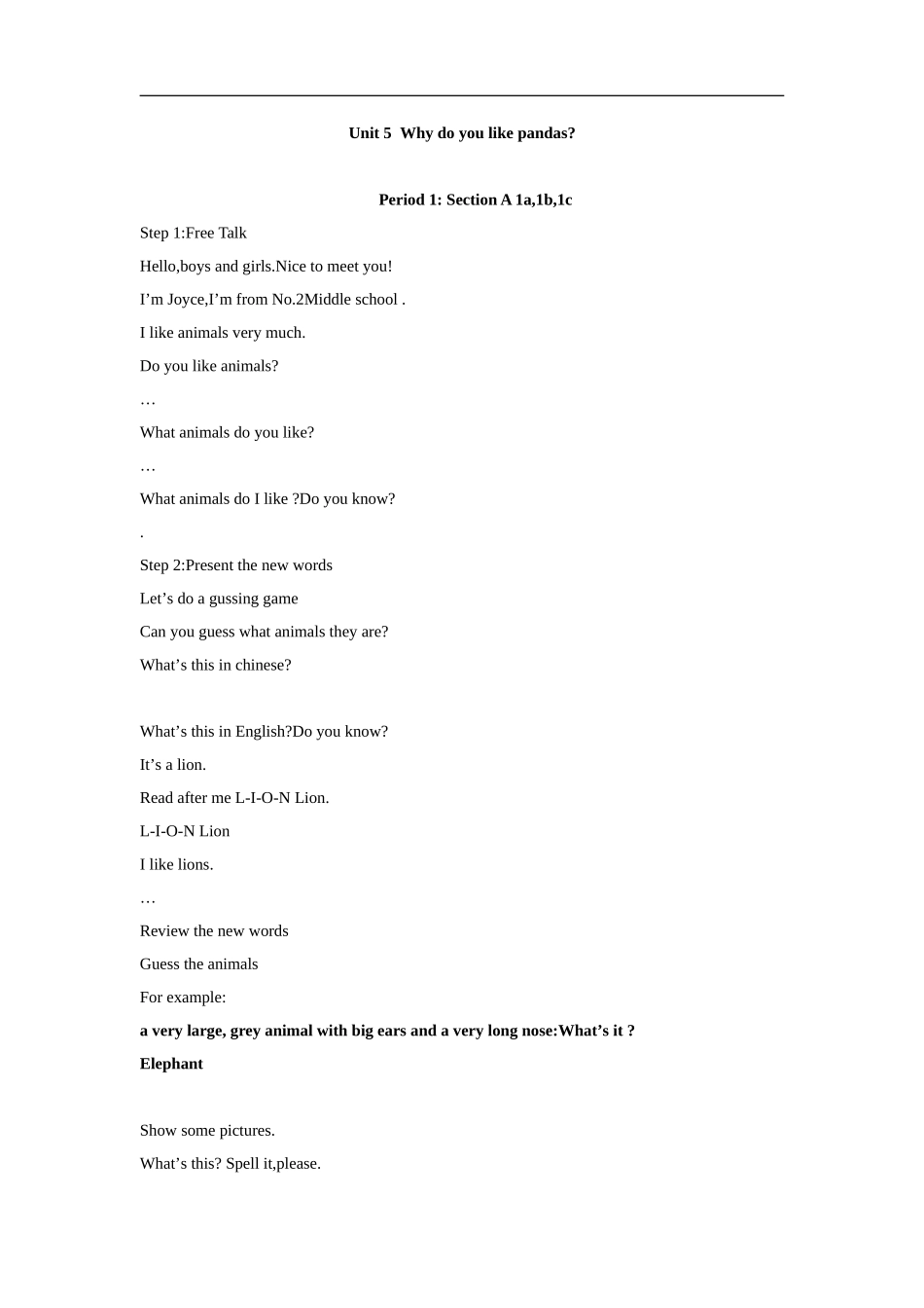 unit5Whydoyoulikepanada_第1页