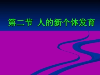 授导型教案课件——人的新个体
