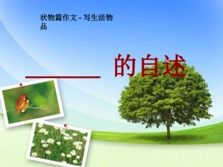 《----的自述》状物篇作文教案